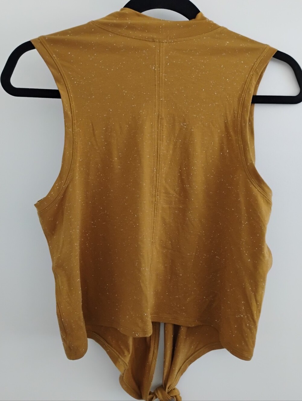 Women’s Gold Speckled Tie-Front Tank Top - Picture 3 of 3
